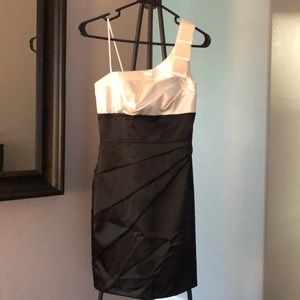 Black and white formal dress